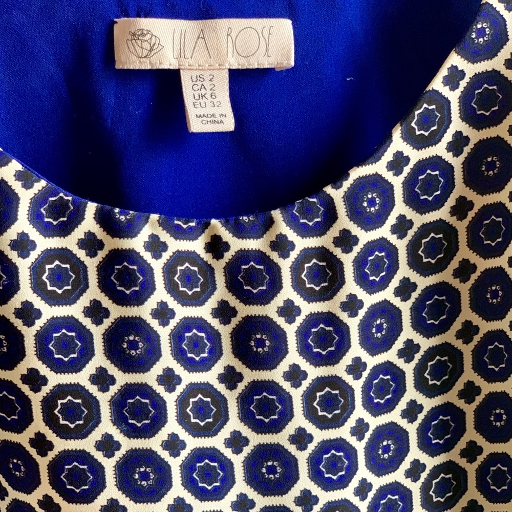 🧿 {Lila Rose} Tile Pattern Dress 💠 - Picture 2 of 3